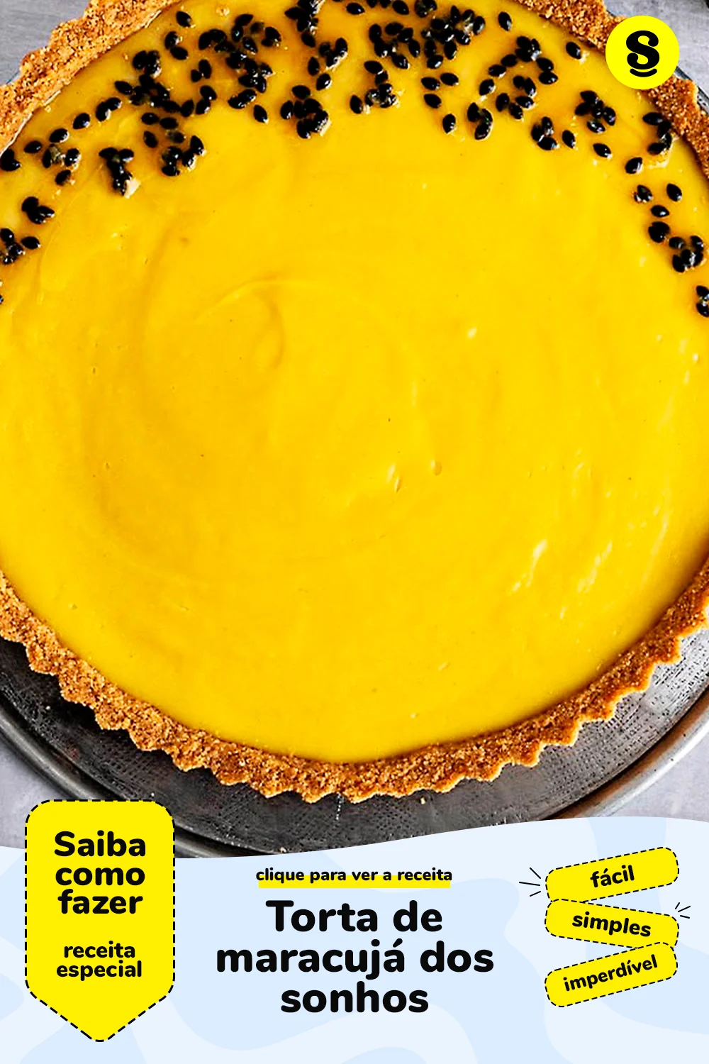 Receita de torta de maracujá