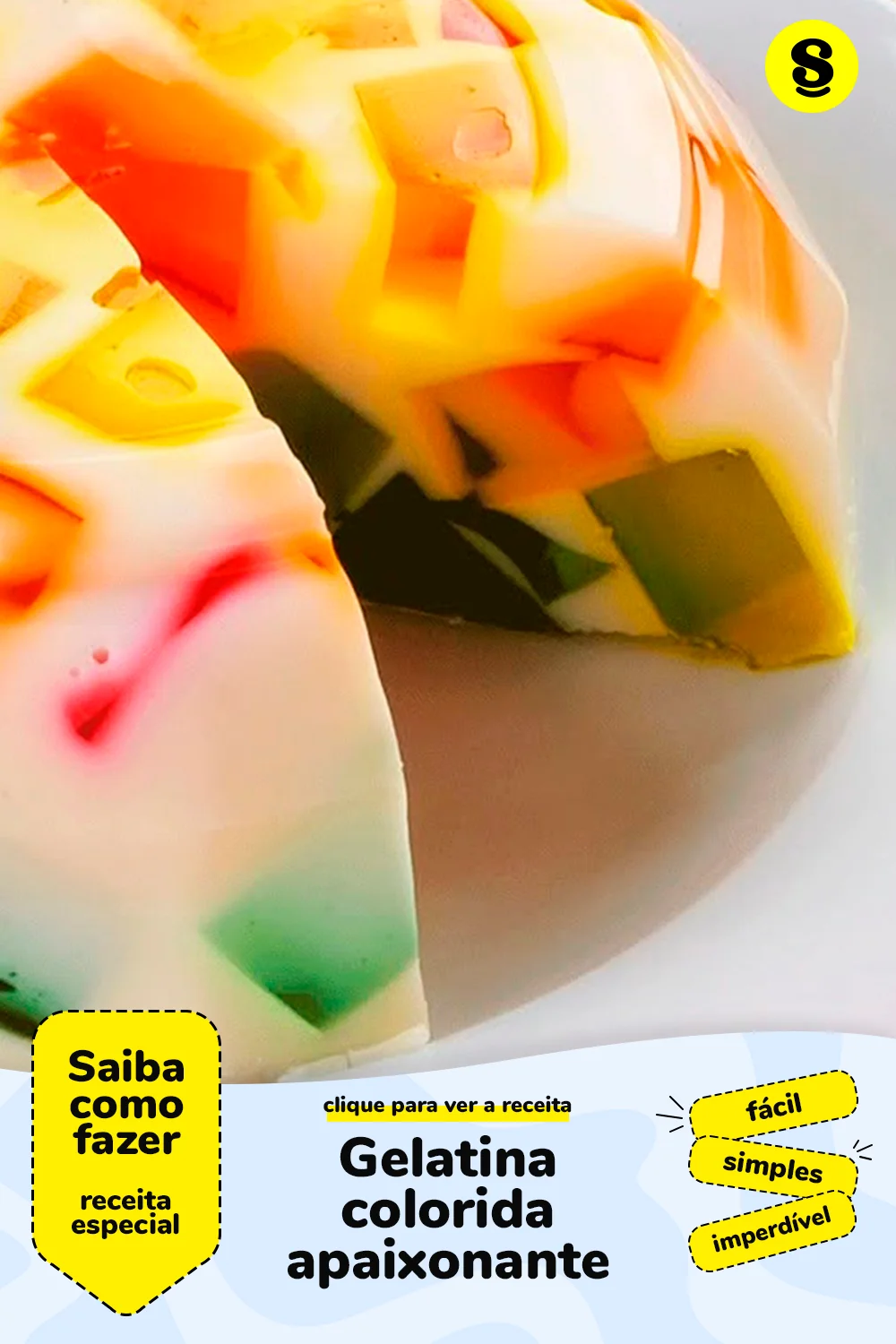 Receita de gelatina colorida