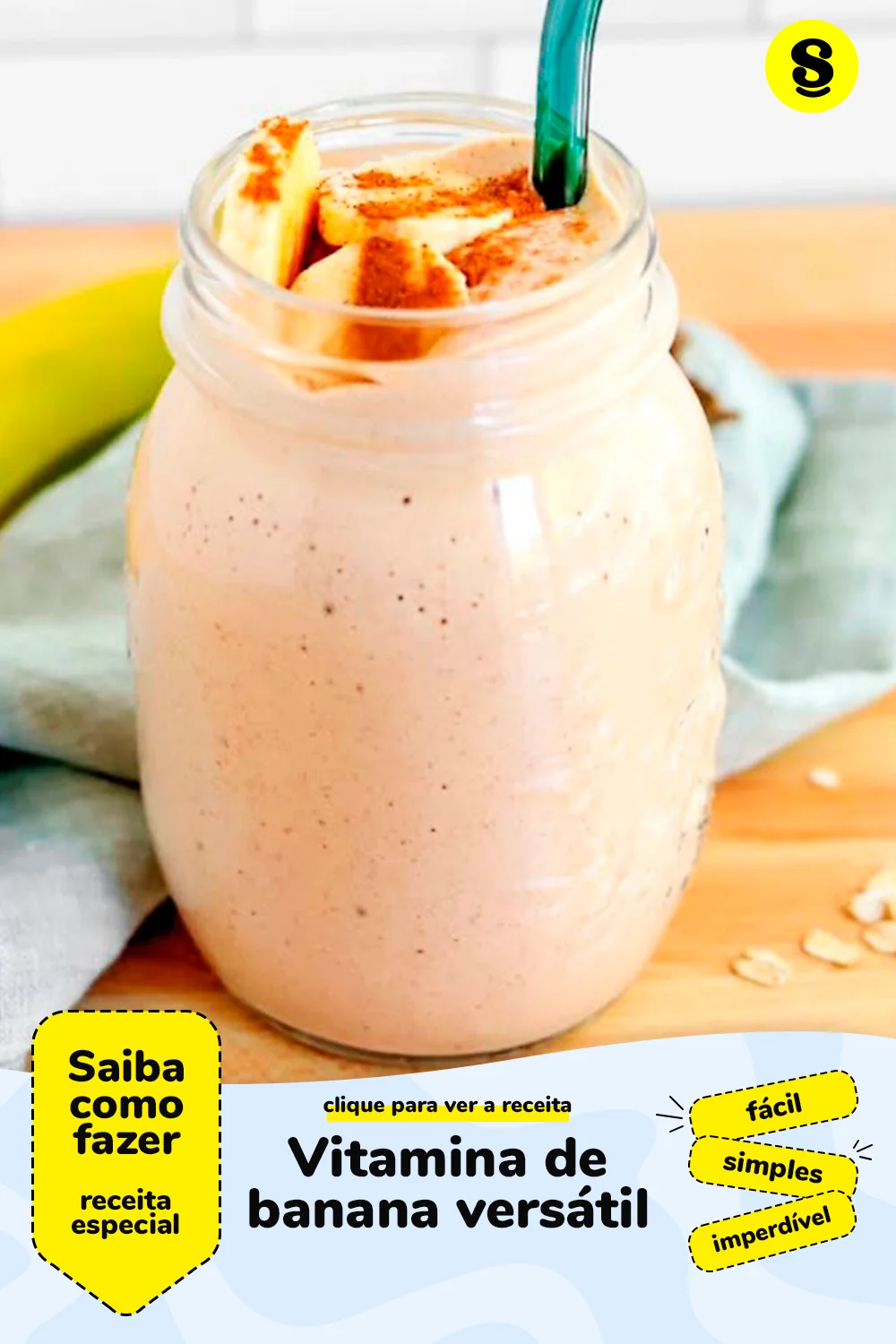 Receita de vitamina de banana