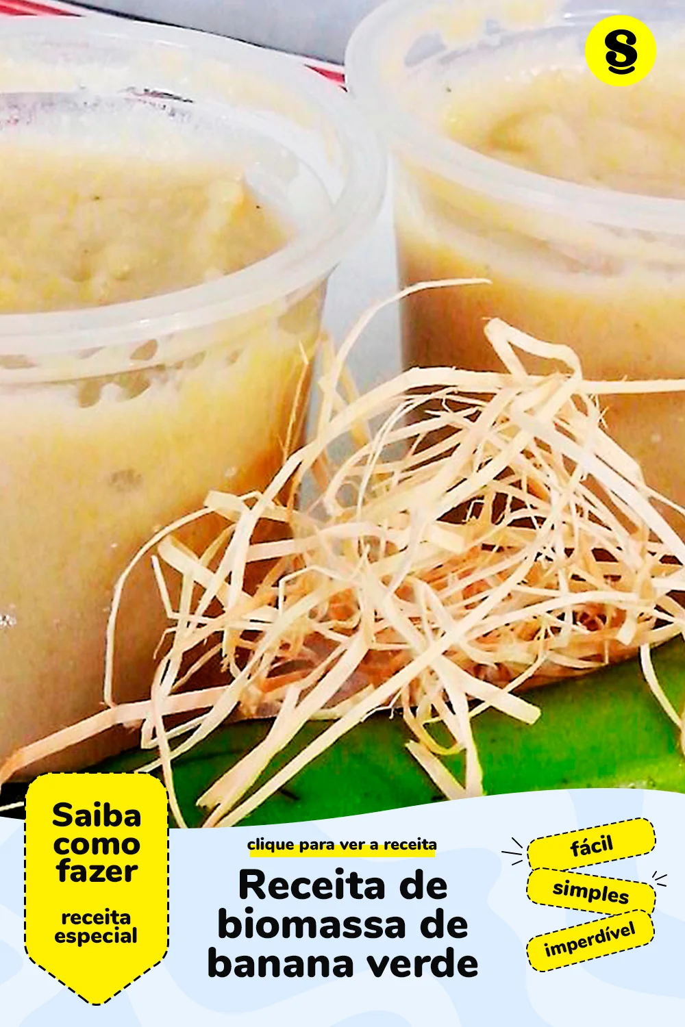 Receita de biomassa de banana verde