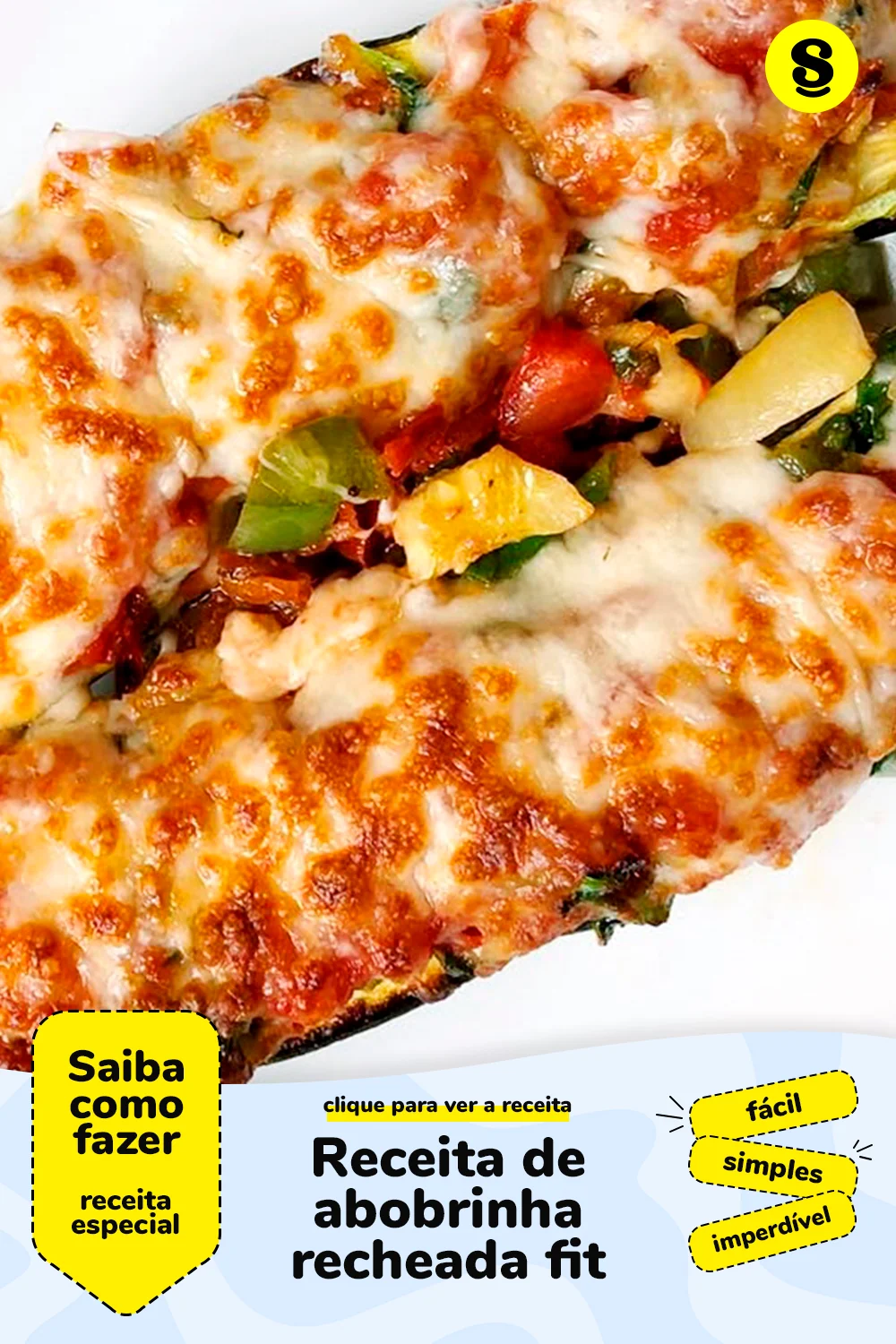 Receita de abobrinha recheada fit