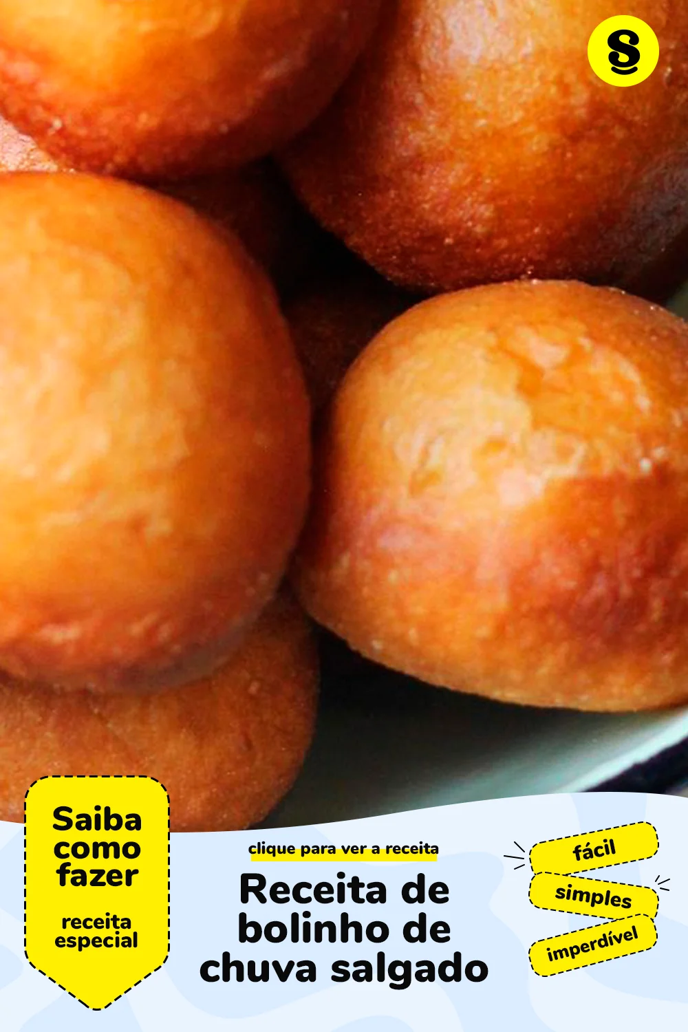 Receita de bolinho de chuva salgado