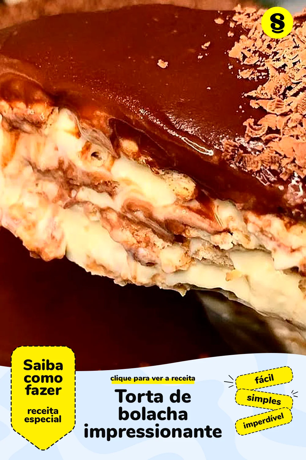 Receita de torta de bolacha