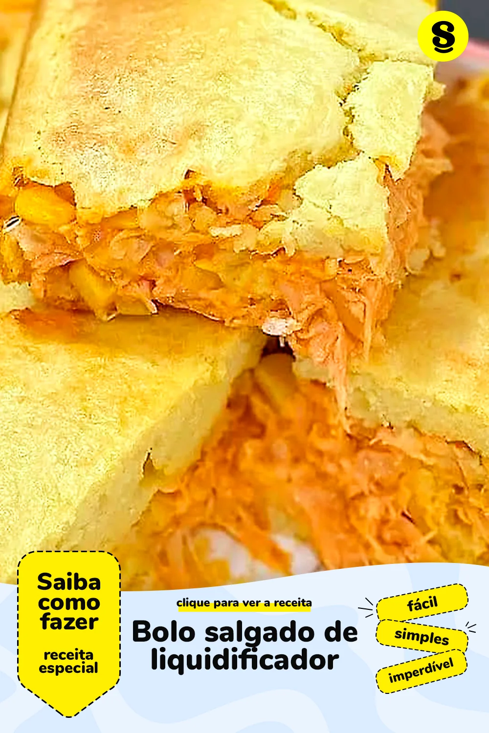 Receita de bolo salgado de liquidificador