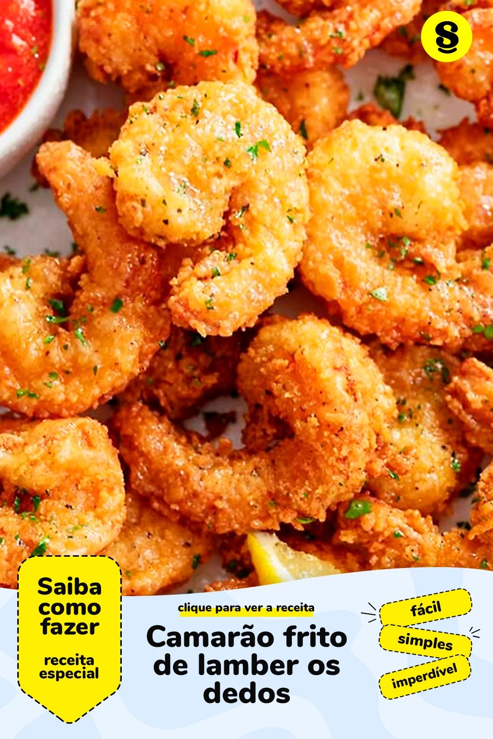 Receita de camarão frito