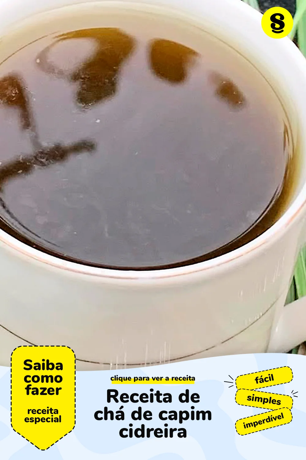 Receita de chá de capim cidreira