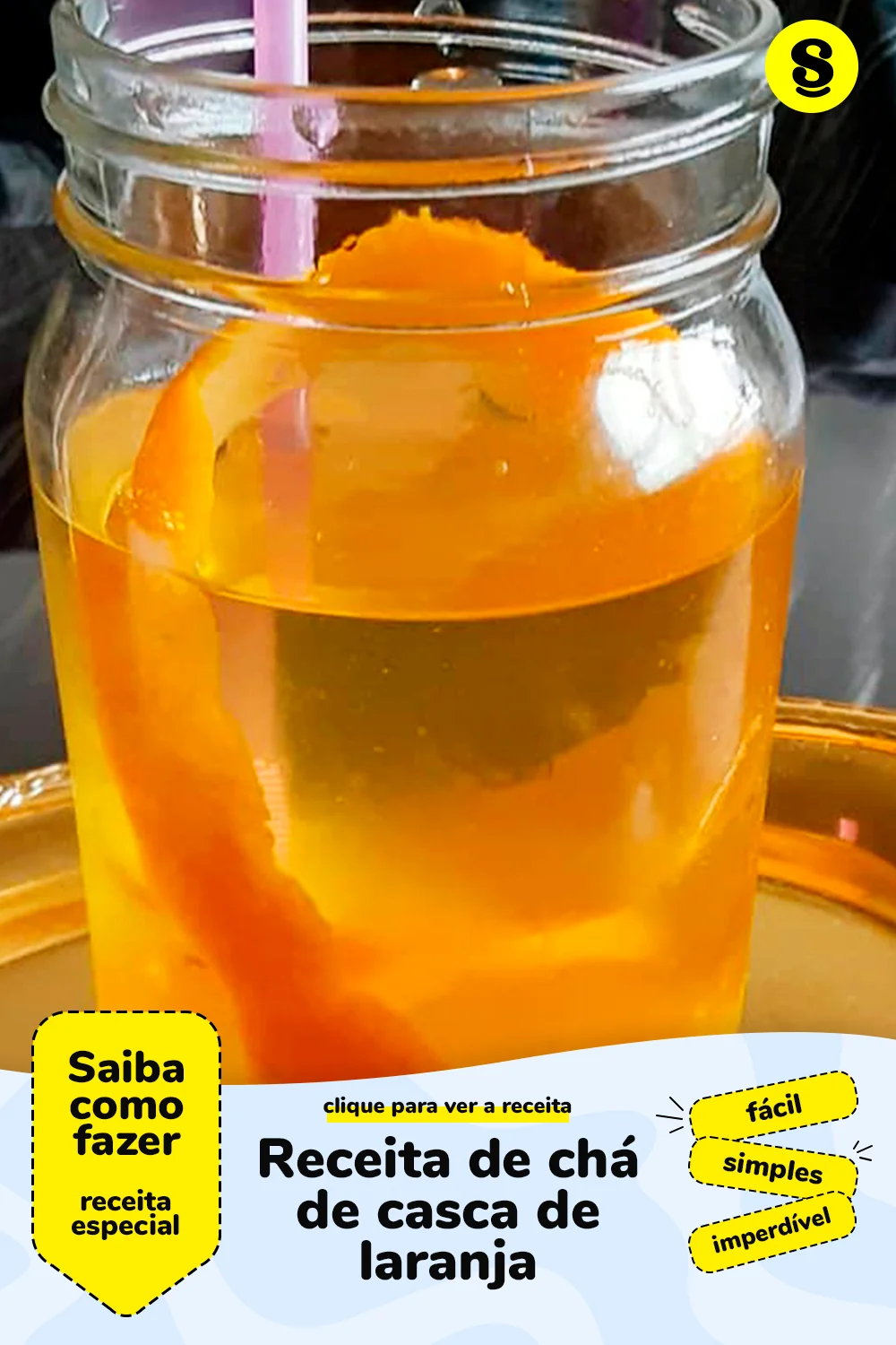 Receita de chá de casca de laranja
