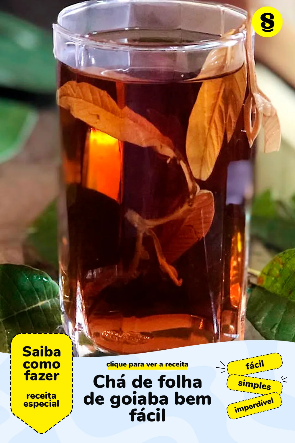 Receita de chá de folha de goiaba