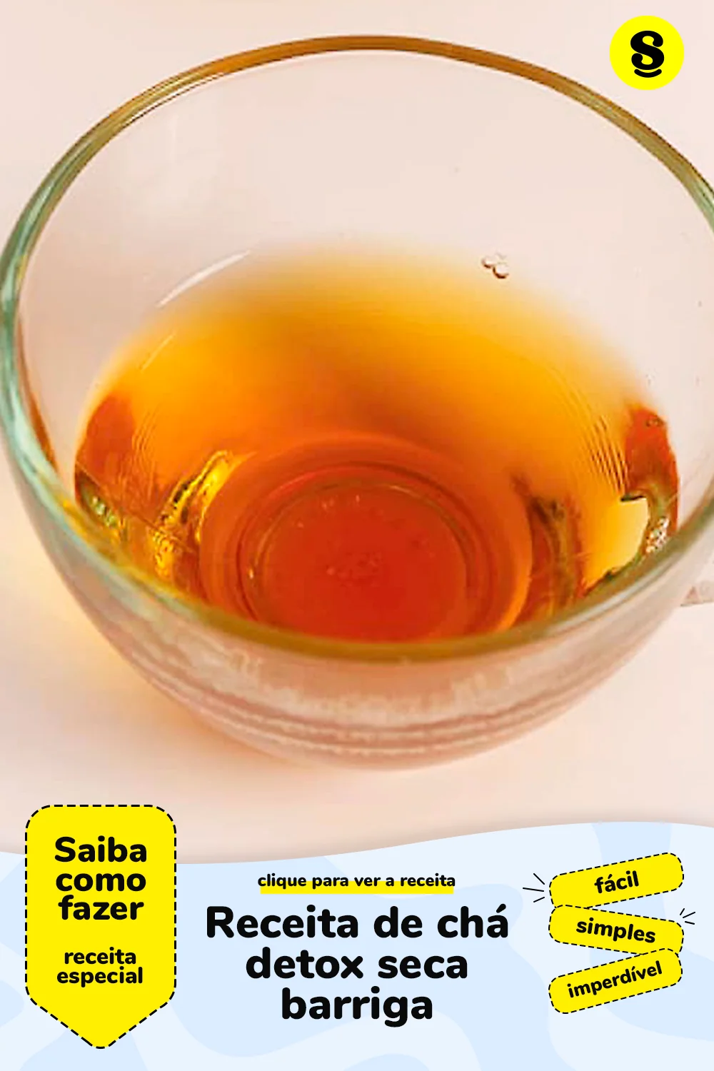 Receita de chá detox seca barriga