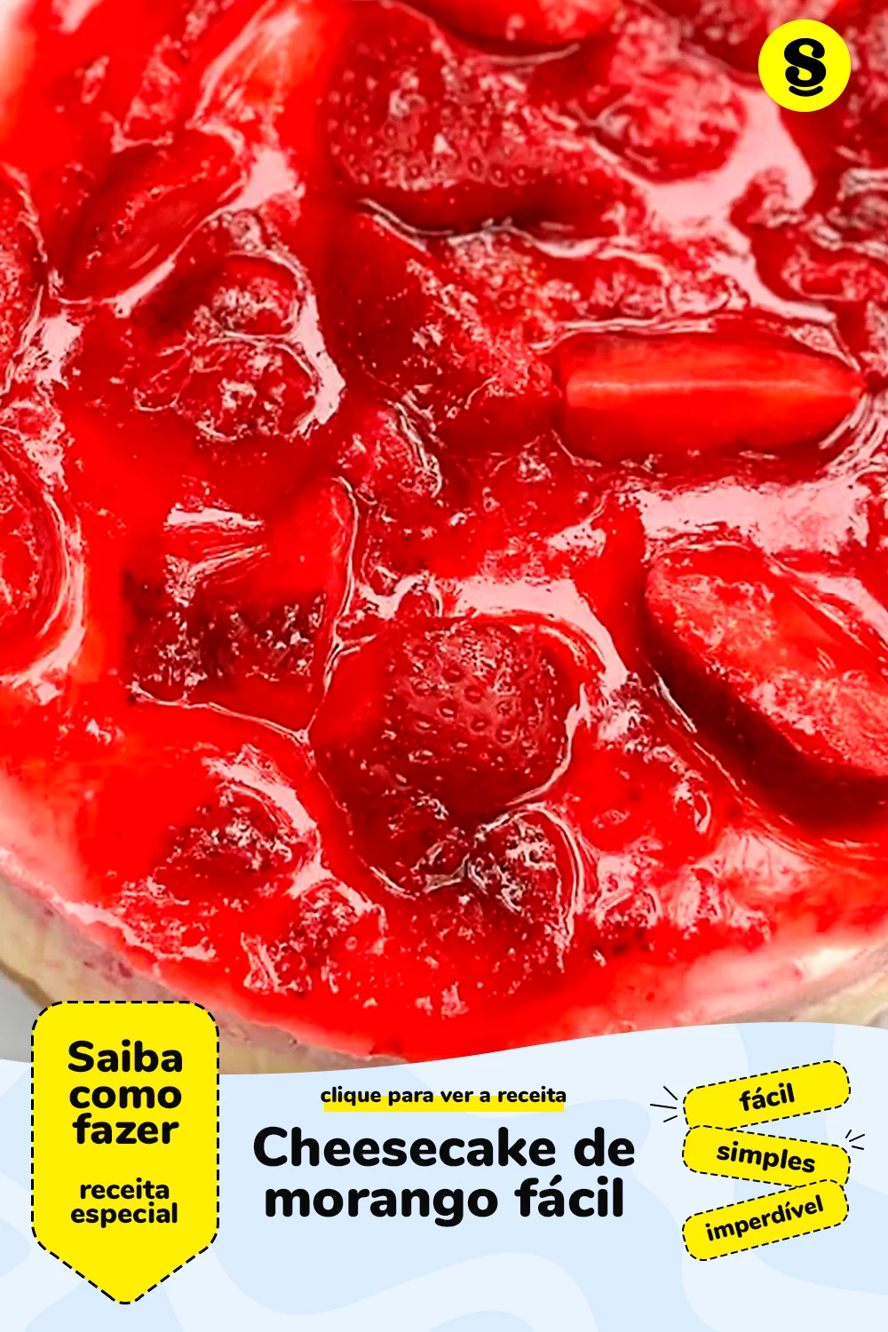 Receita de cheesecake de morango