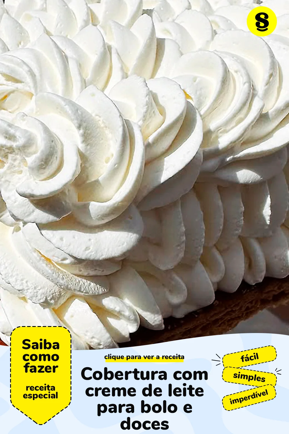 Receita de cobertura com creme de leite para bolo e doces