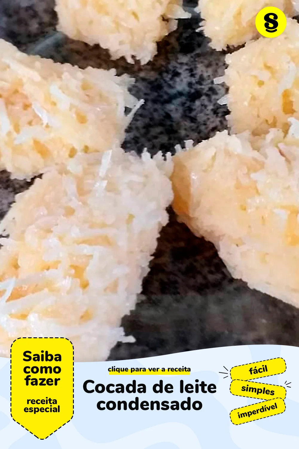 Receita de cocada de leite condensado