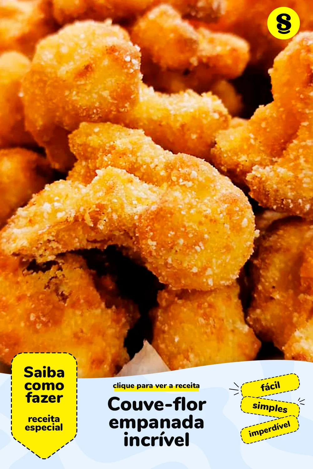 Receita de couve-flor empanada