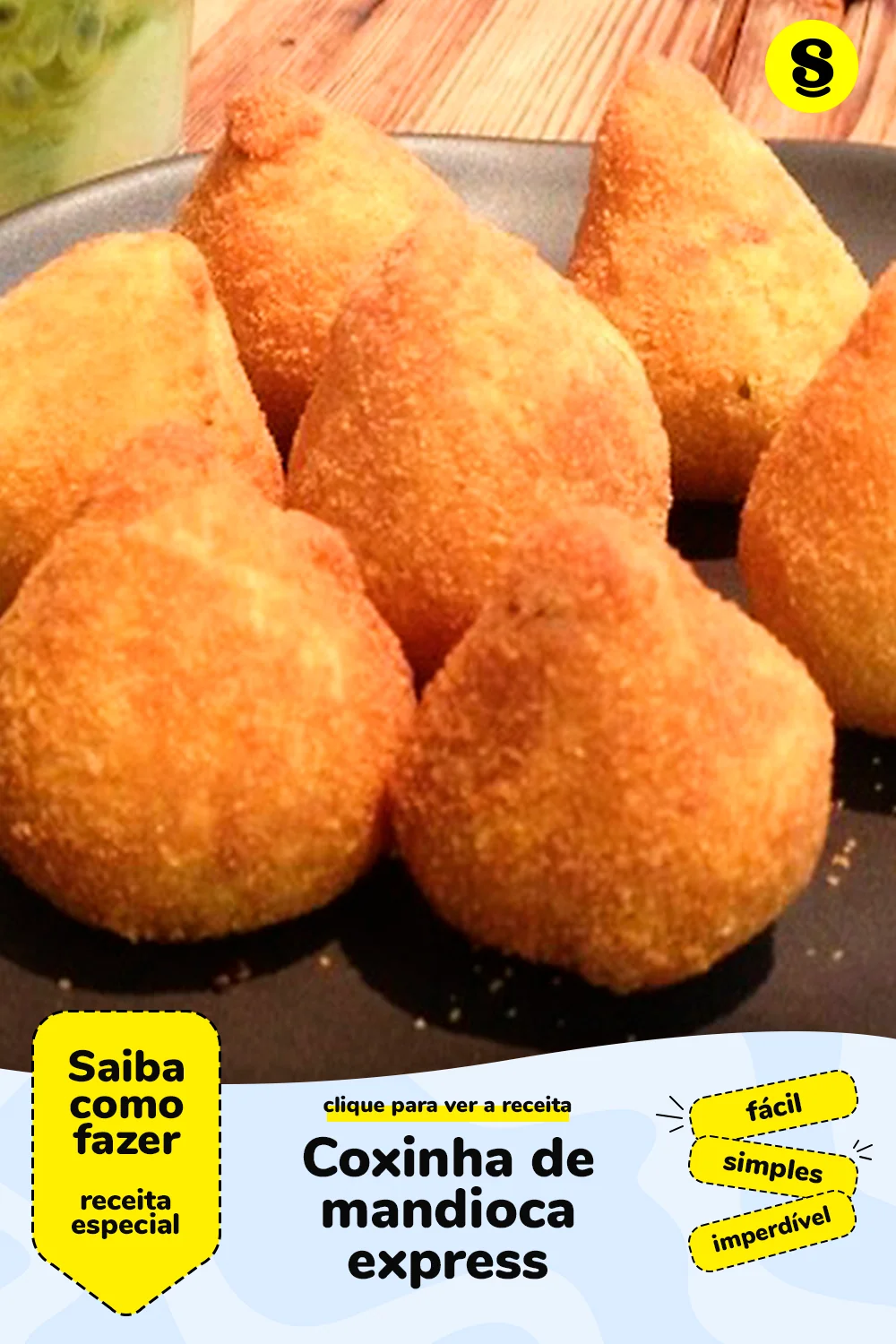 Receita de coxinha de mandioca