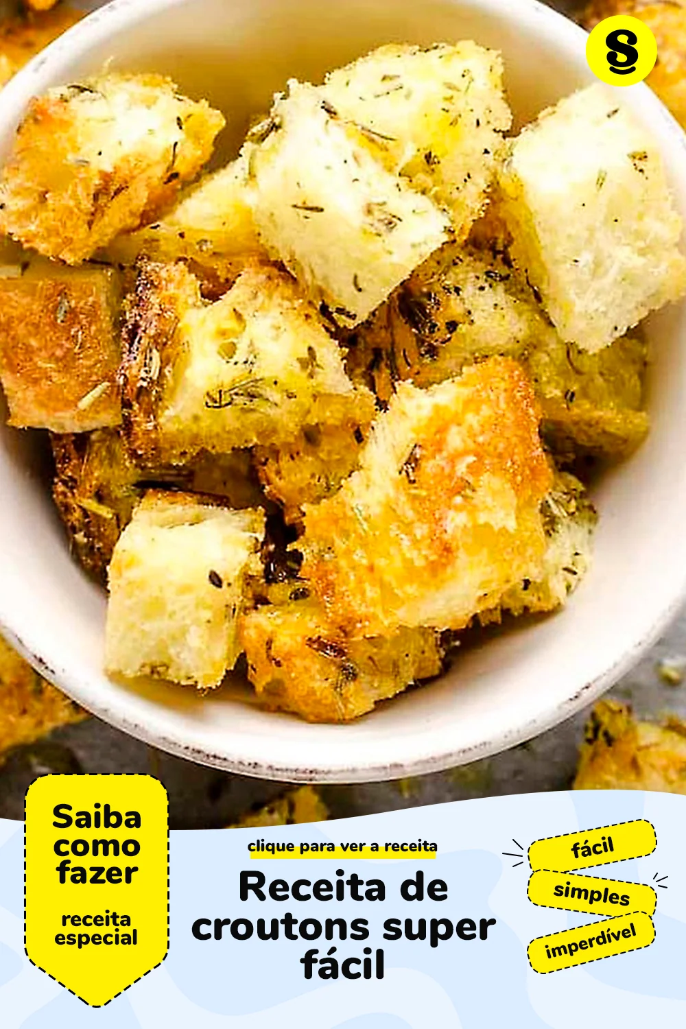 Receita de croutons