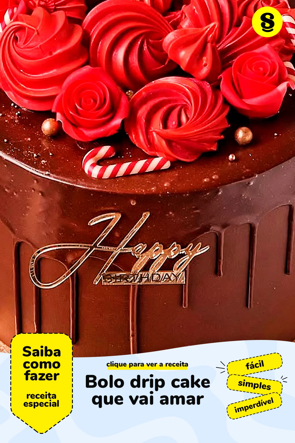 Receita de bolo drip cake