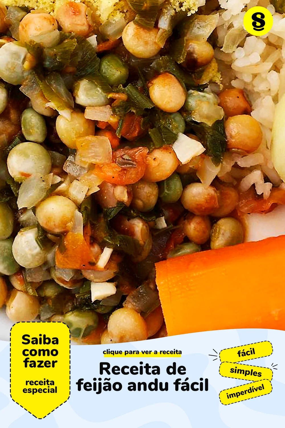 Receita de feijão andu