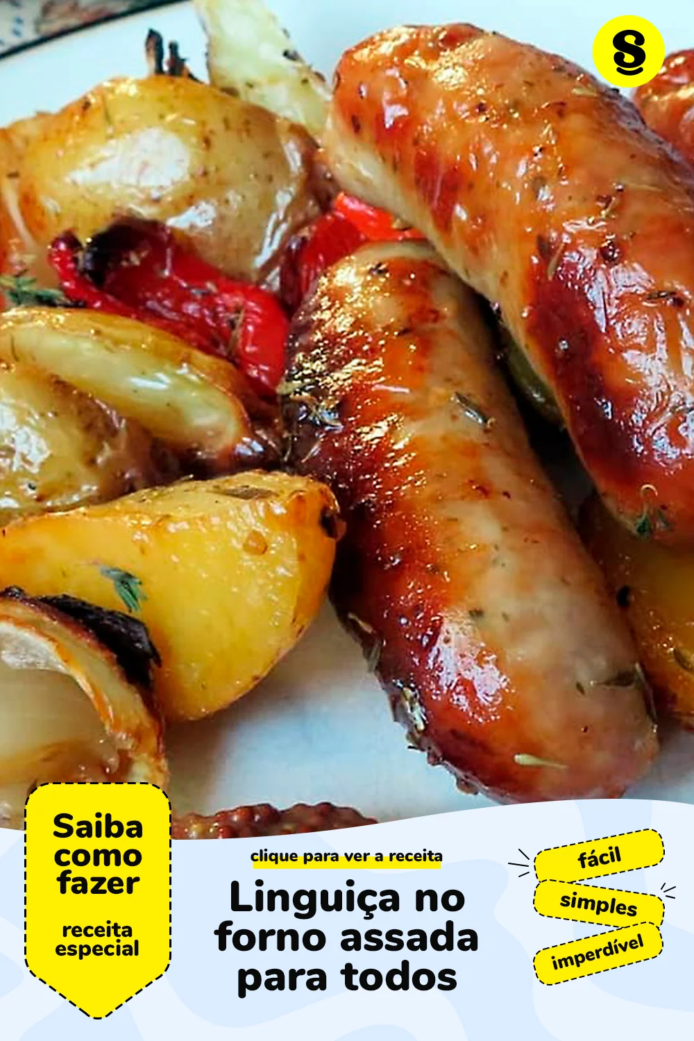 Receita de linguiça no forno assada