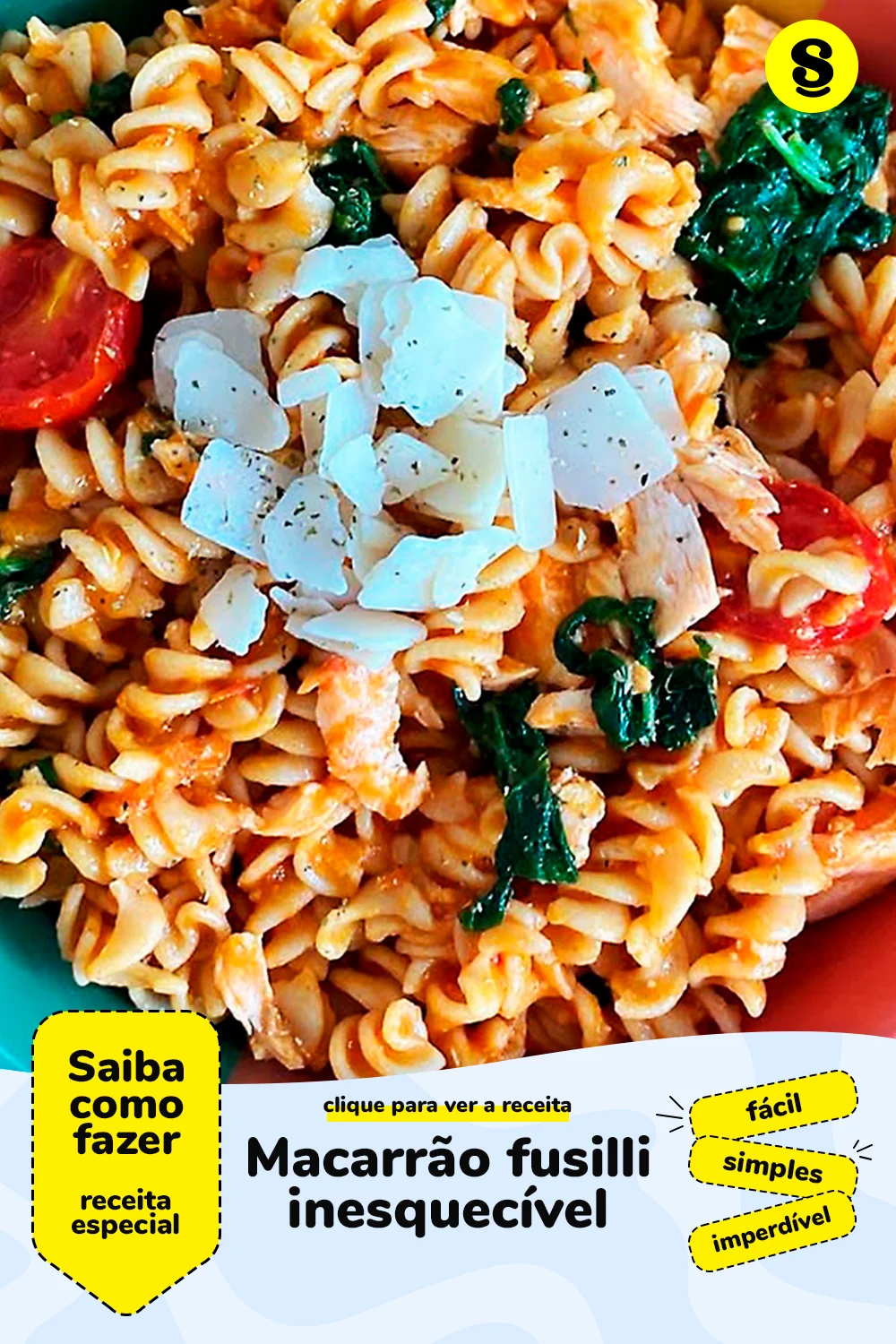 Receita de macarrão fusilli