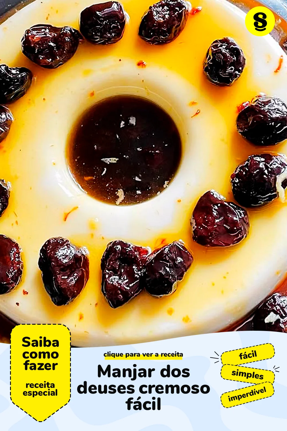 Receita de manjar dos deuses cremoso