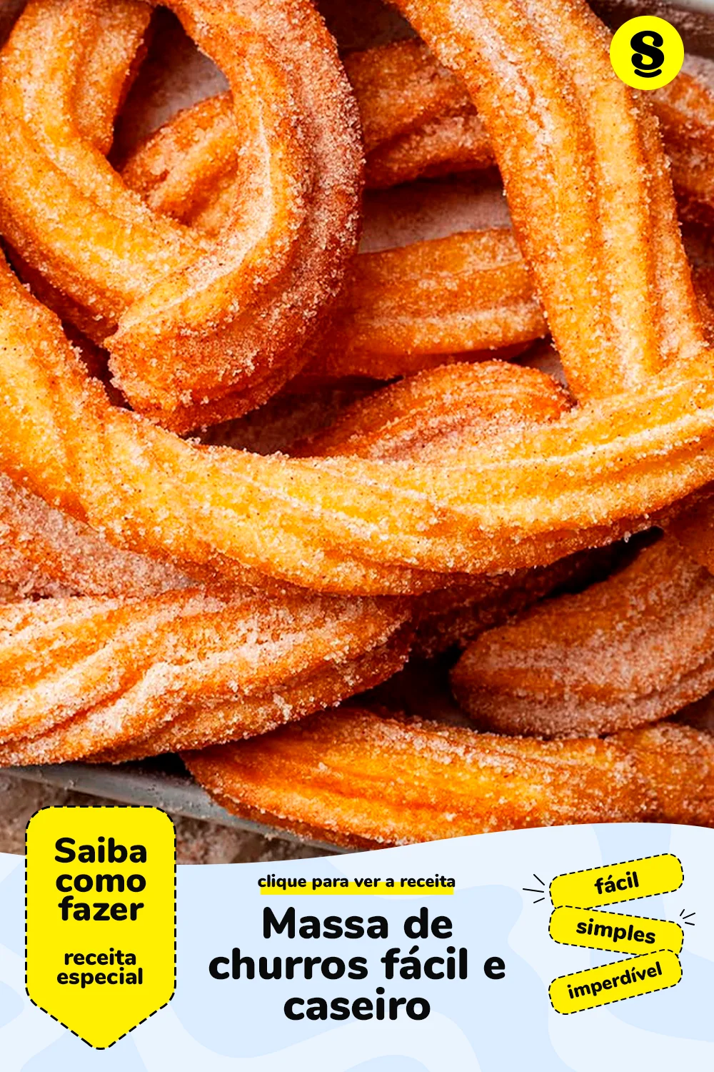 Receita de massa de churros fácil e caseiro