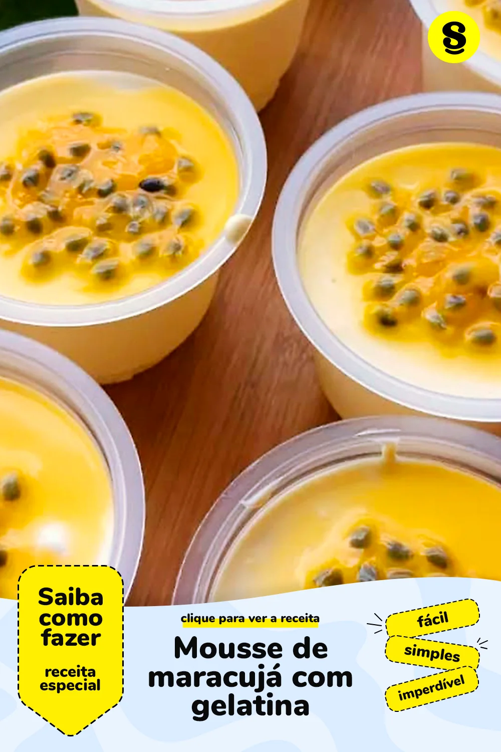 Receita de mousse de maracujá com gelatina