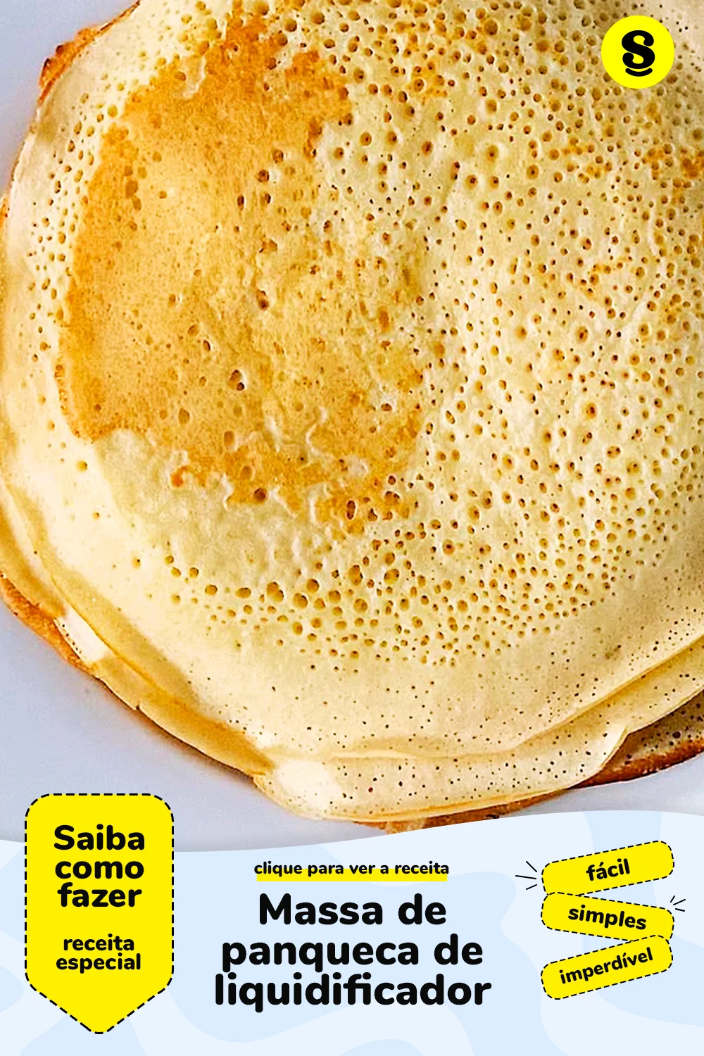 Receita de massa de panqueca de liquidificador