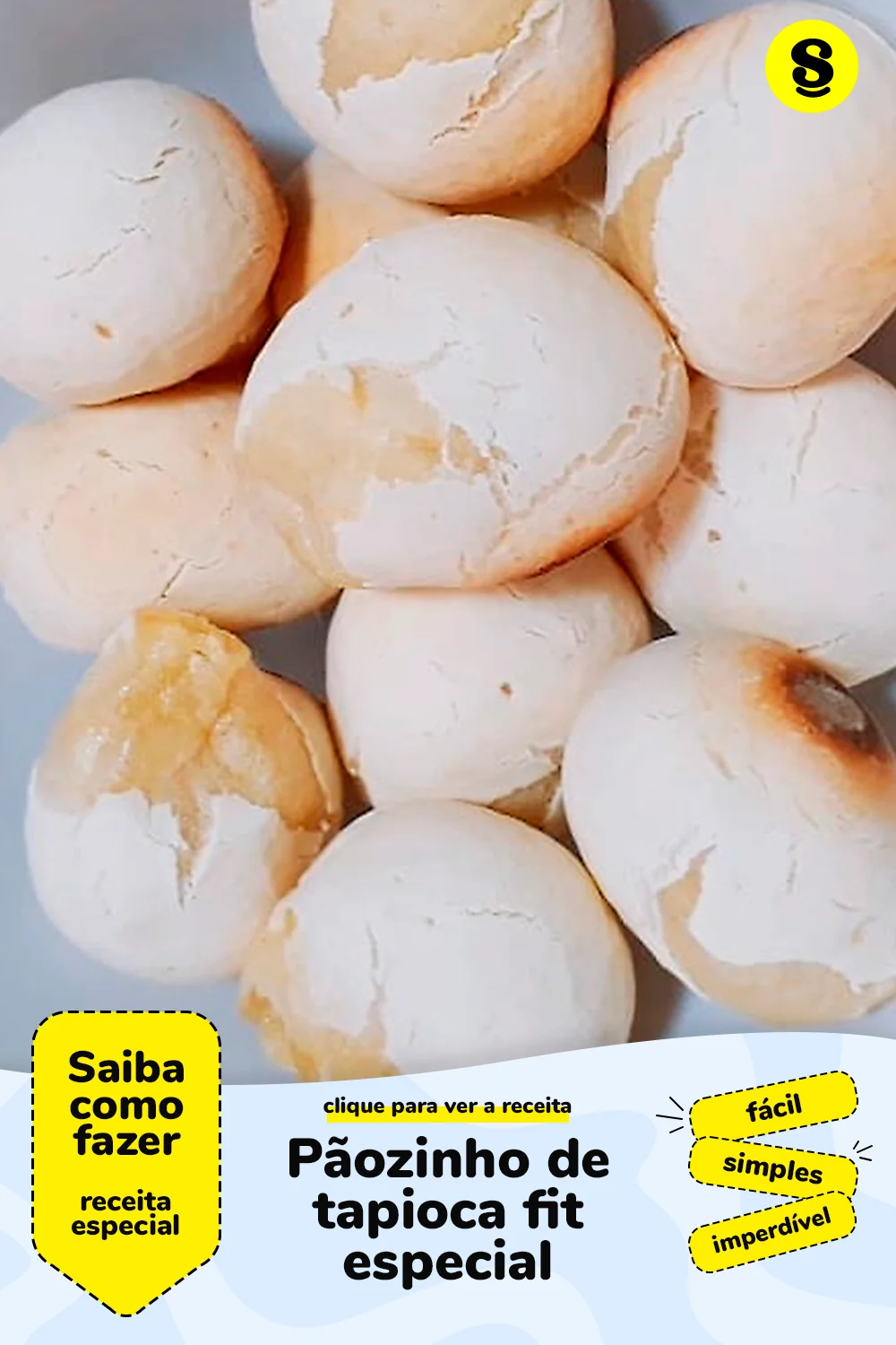 Receita de pãozinho de tapioca fit