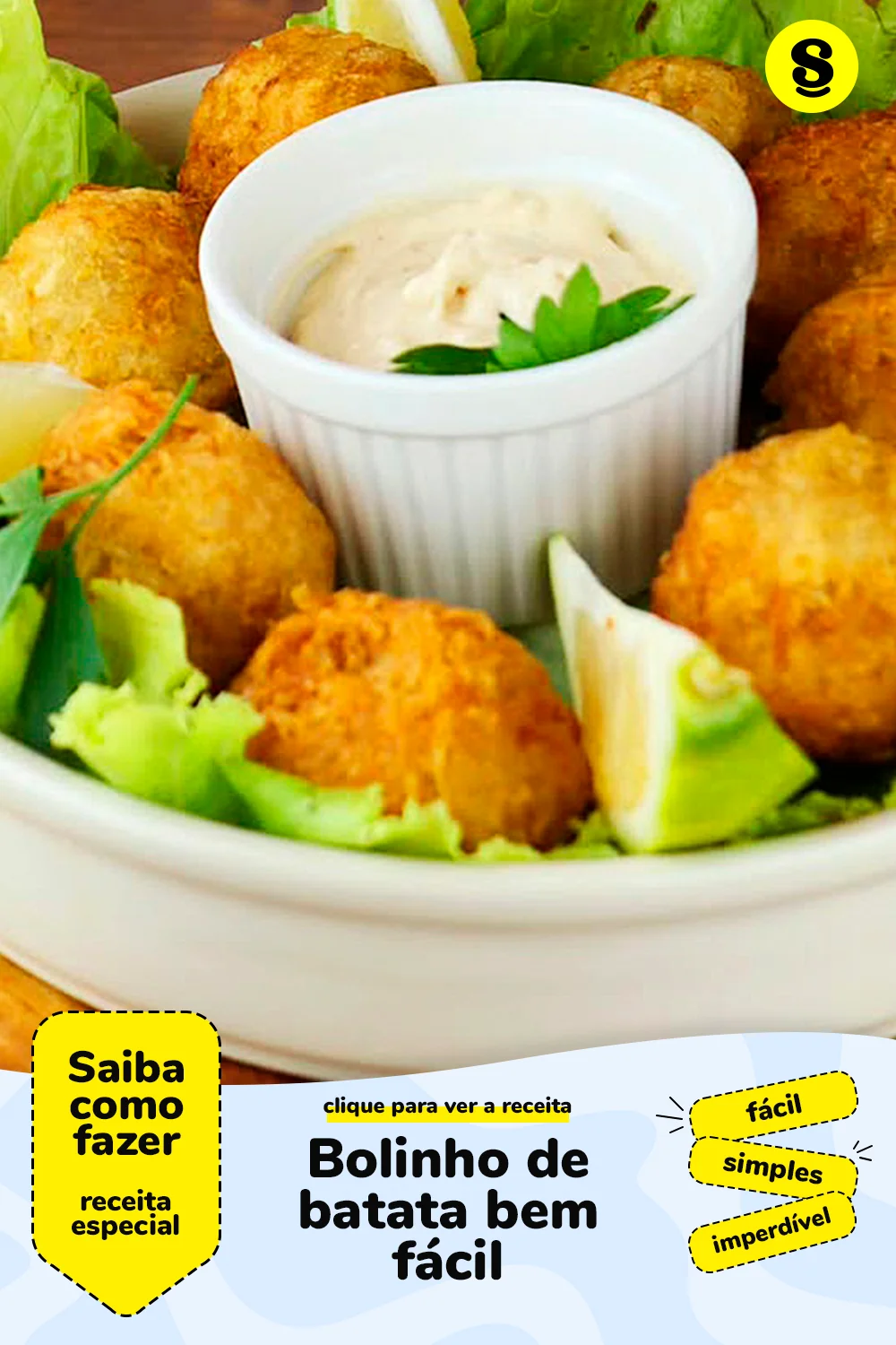 Receita de bolinho de batata