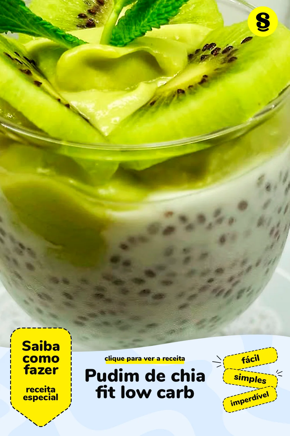 Receita de pudim de chia fit low carb