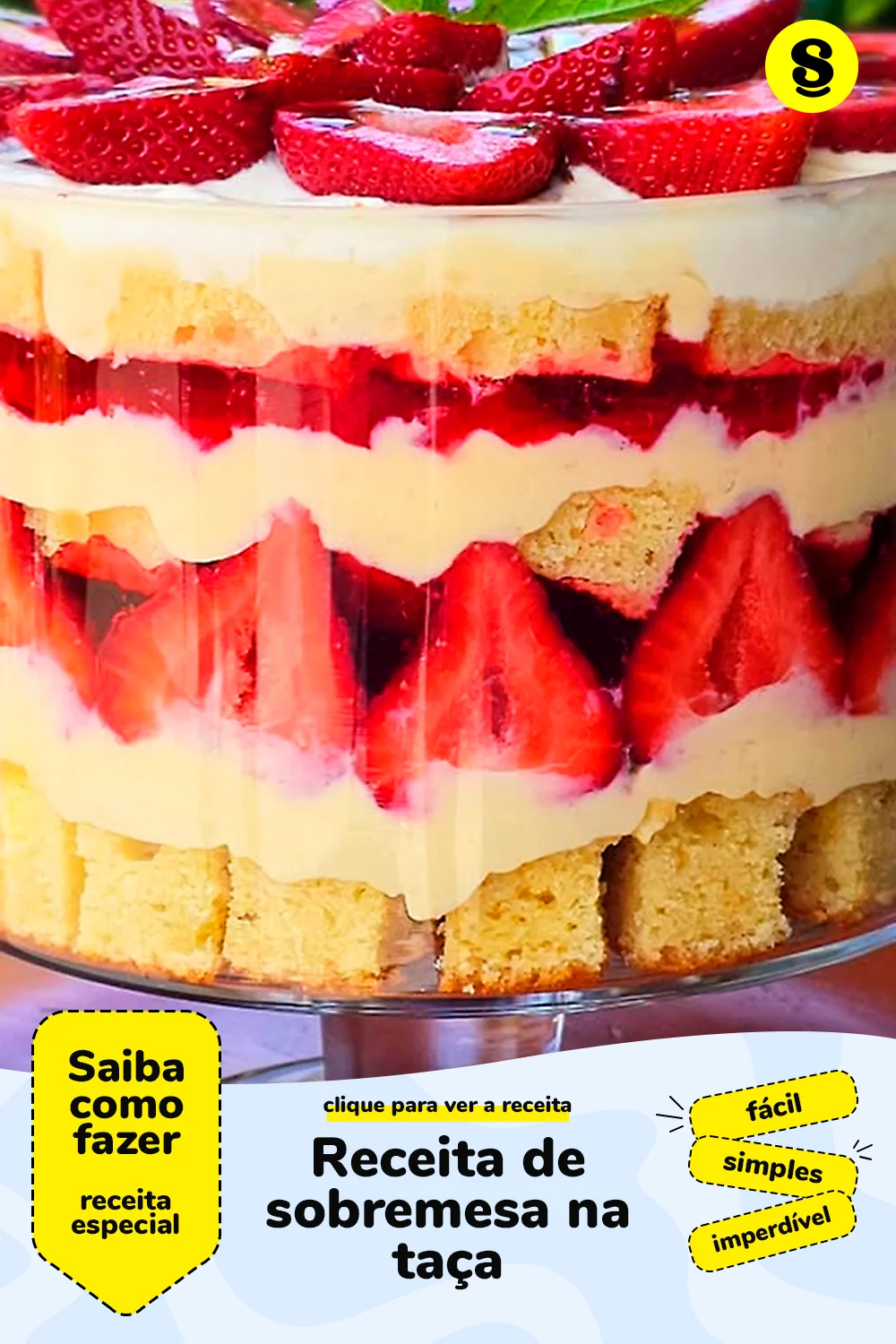 Receita de sobremesa na taça