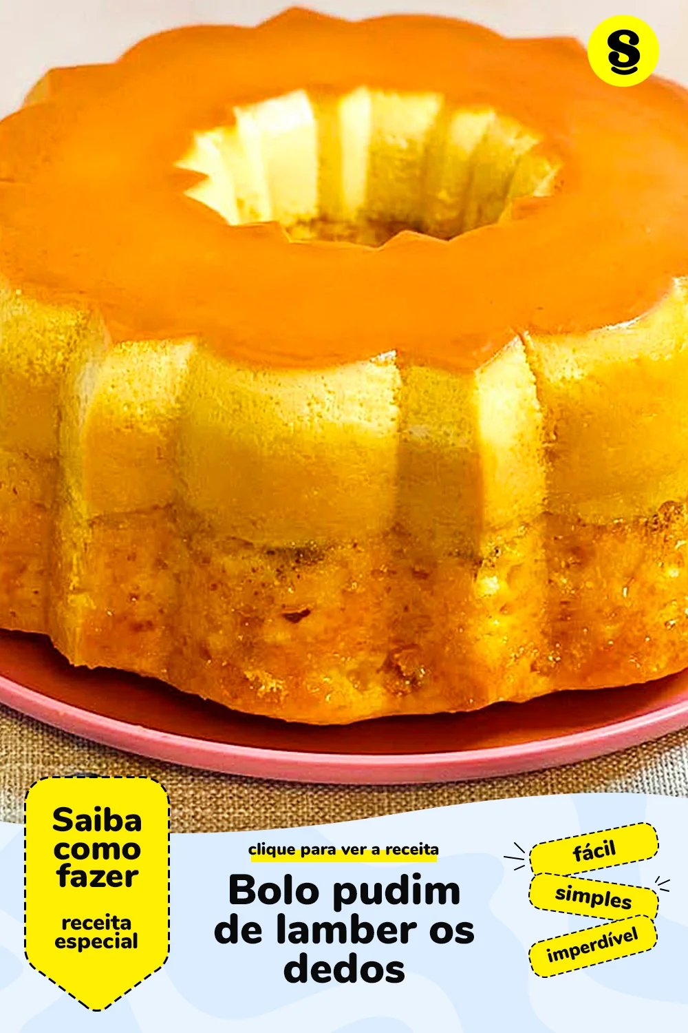 Receita de bolo pudim