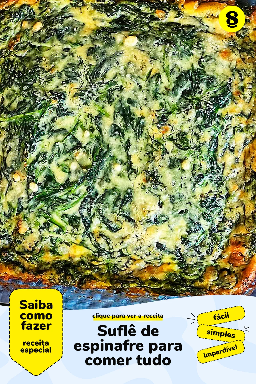 Receita de suflê de espinafre