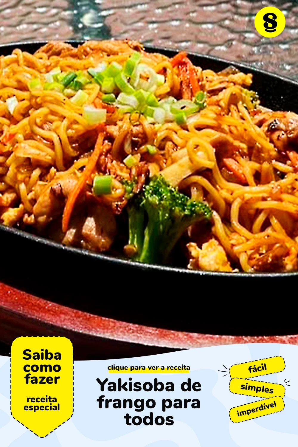 Receita de yakisoba de frango