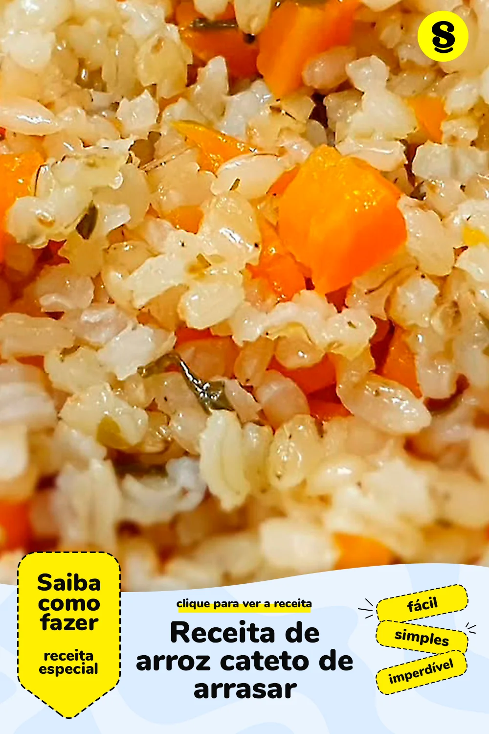 Receita de arroz cateto