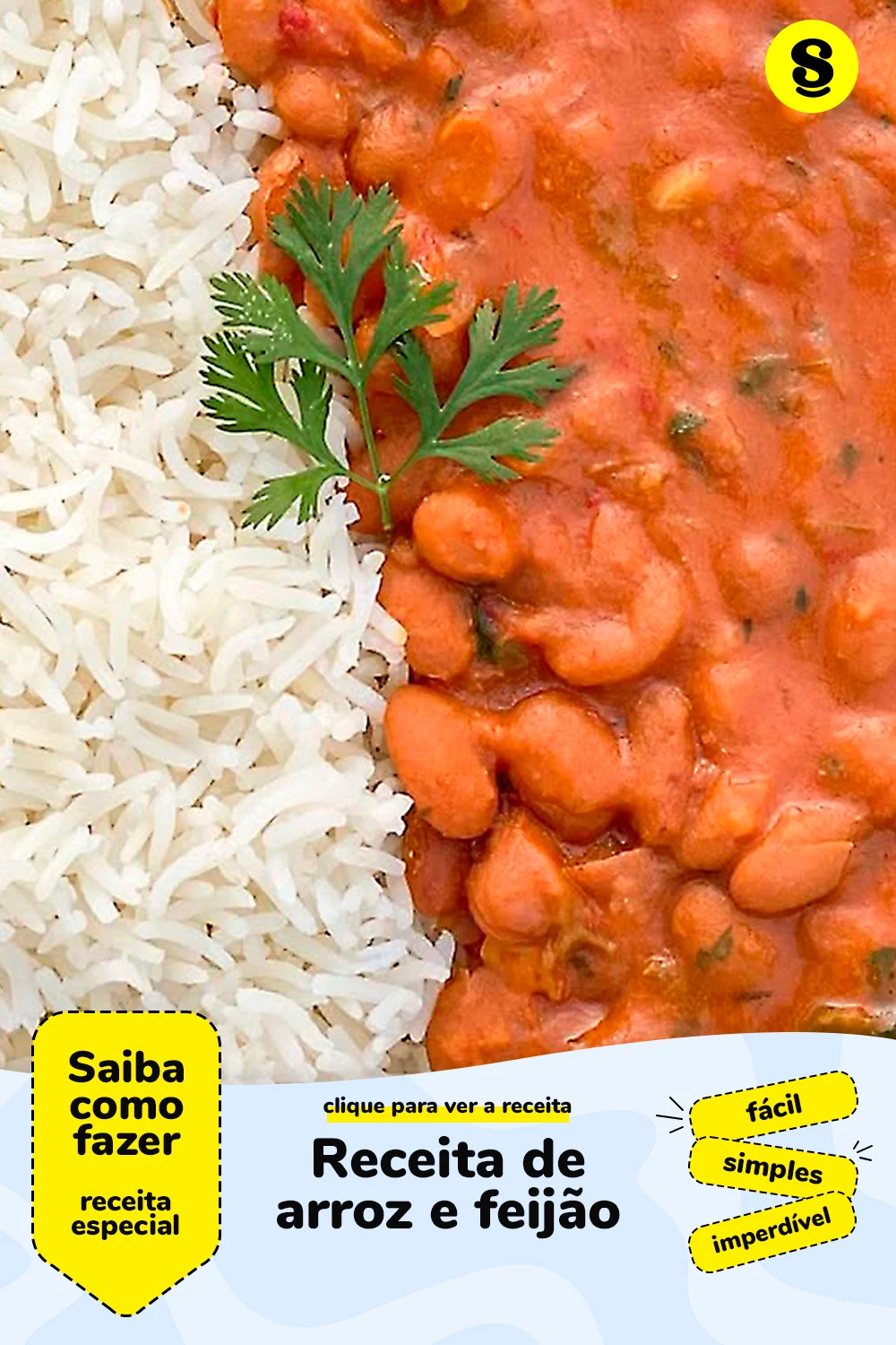 Receita de arroz e feijão