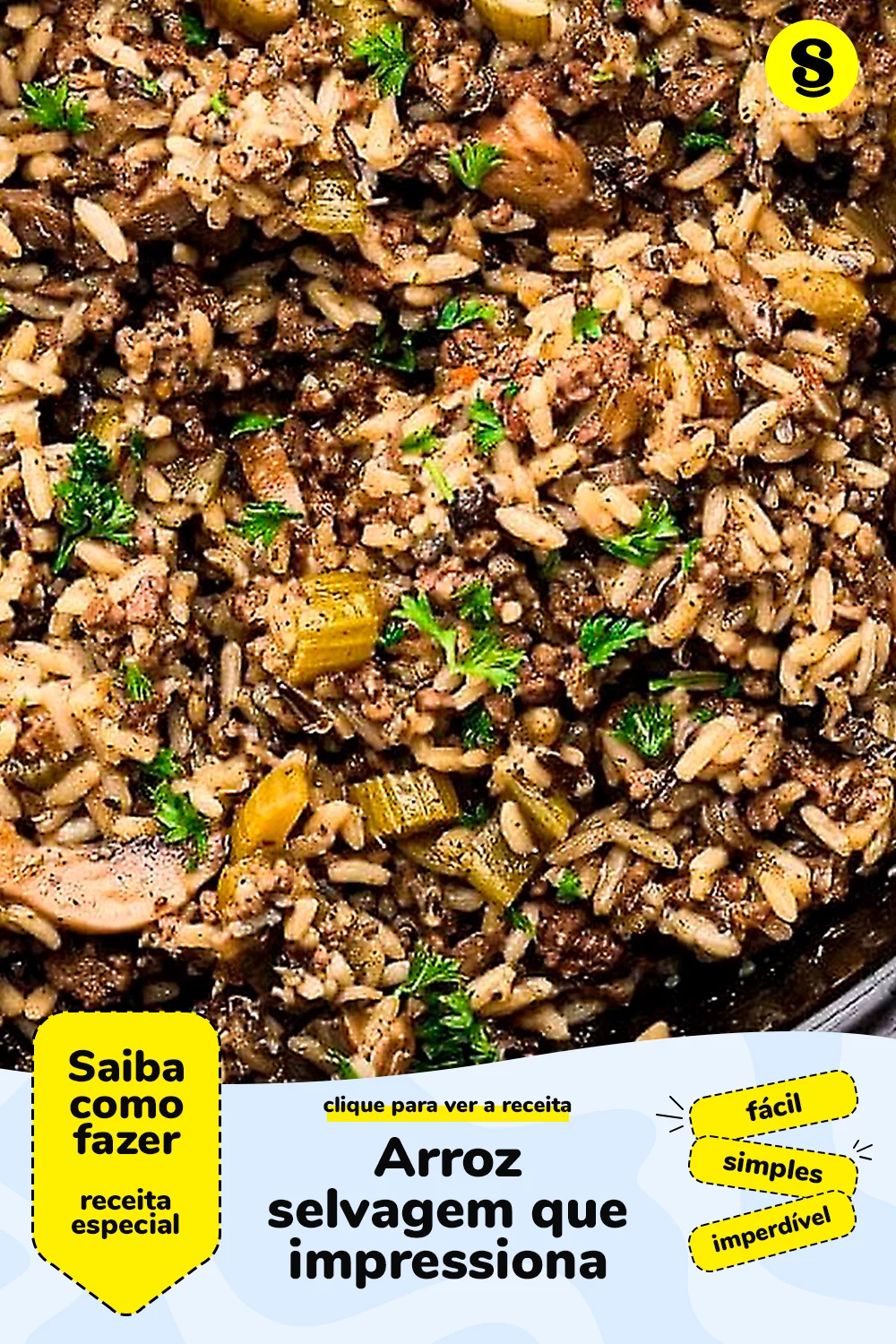 Receita de arroz selvagem