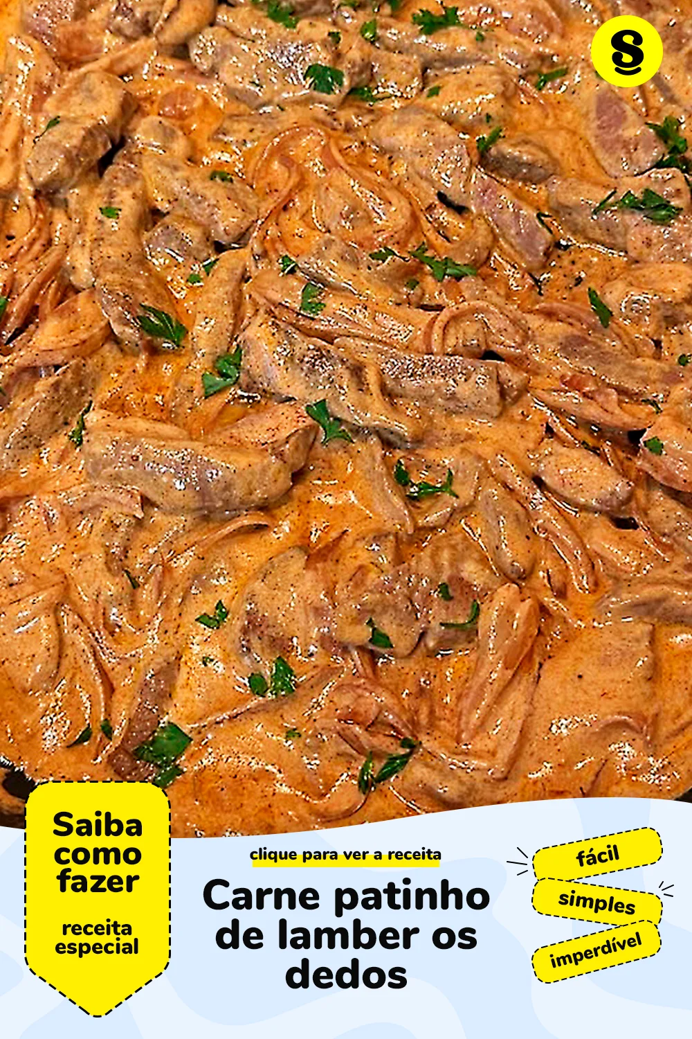 Receita com carne patinho