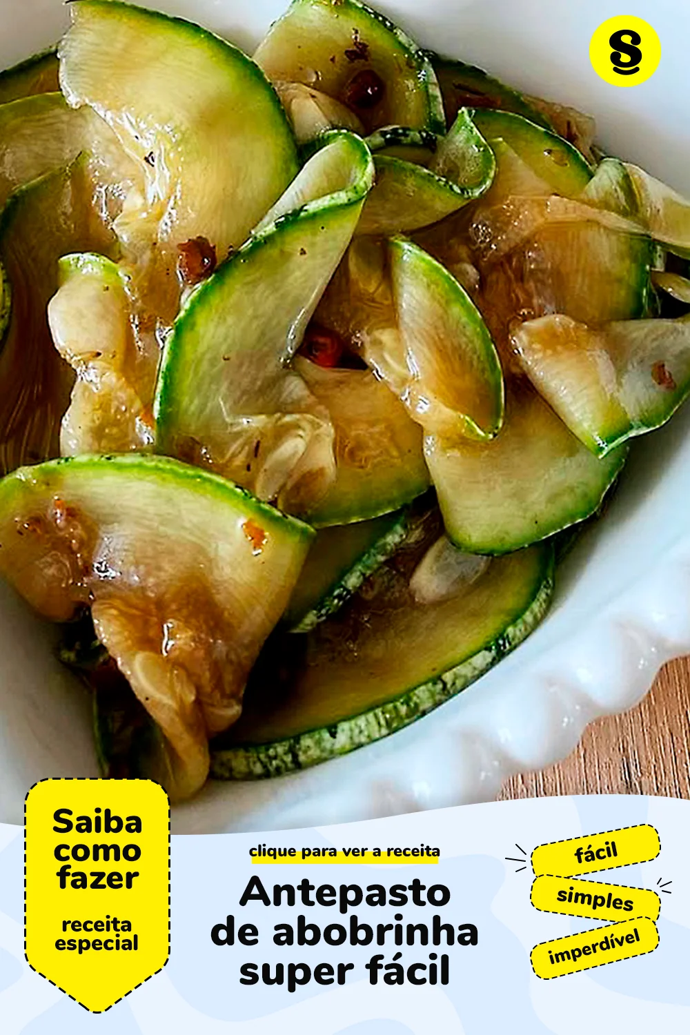 Receita de antepasto de abobrinha
