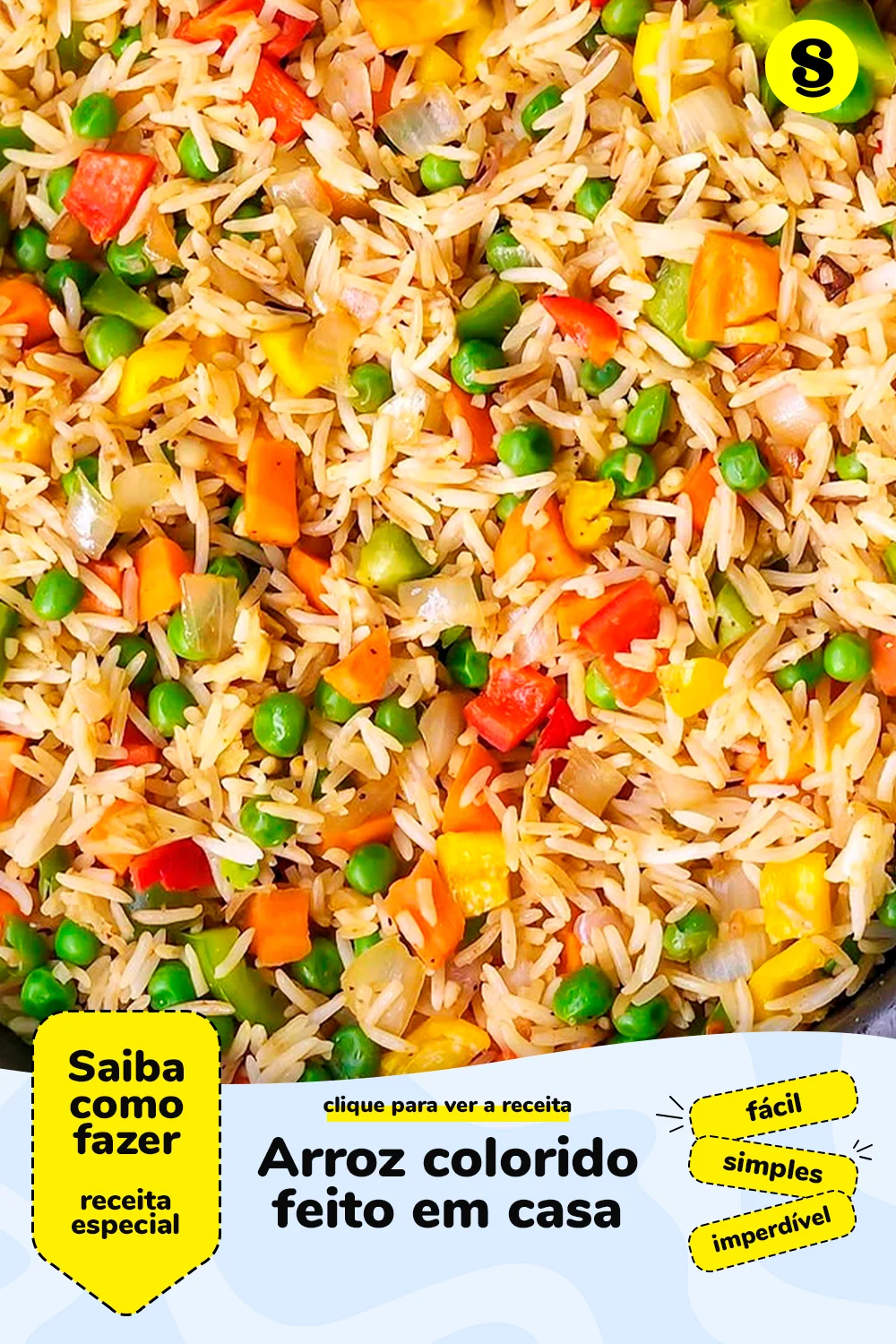 Receita de arroz colorido