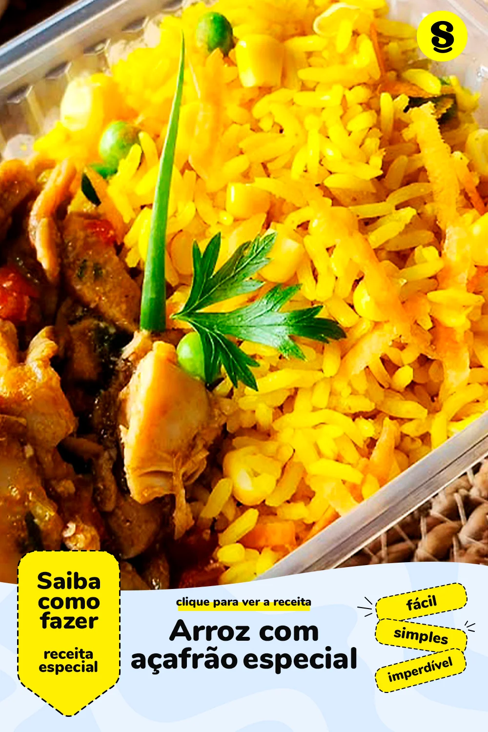 Receita de arroz com açafrão
