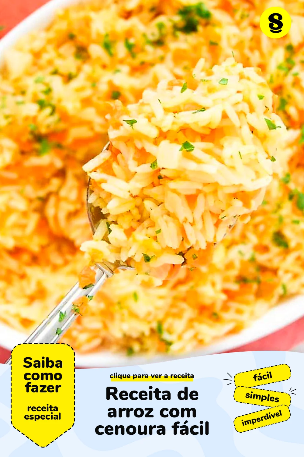 Receita de arroz com cenoura