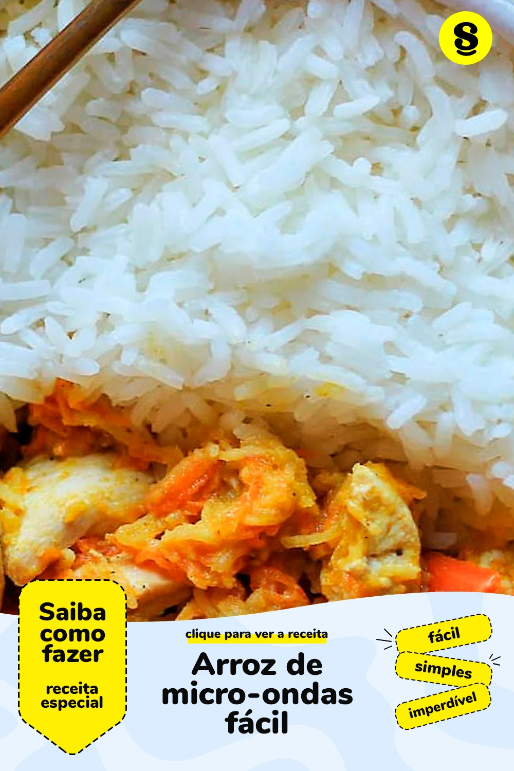 Receita de arroz de micro-ondas