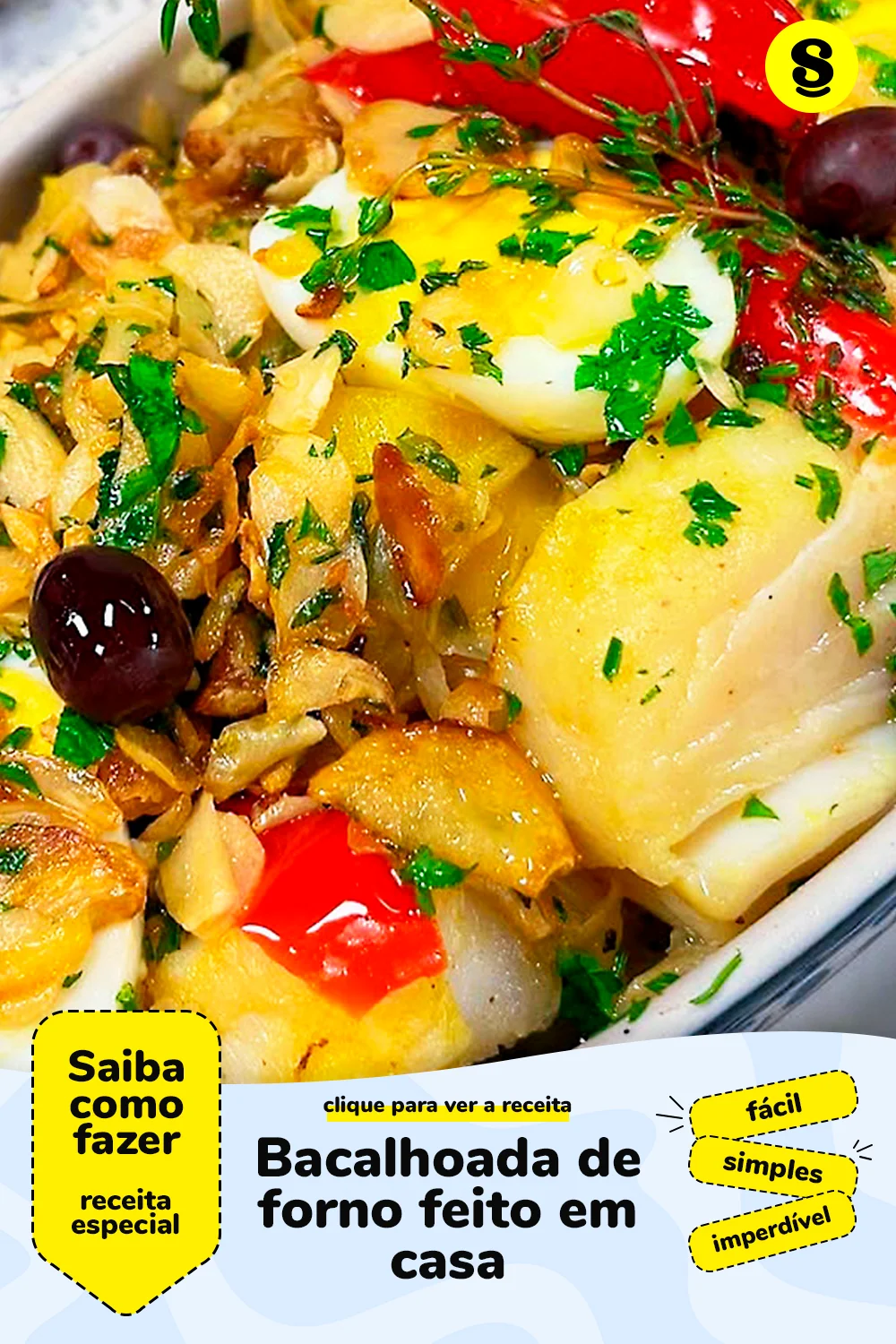 Receita de bacalhoada de forno