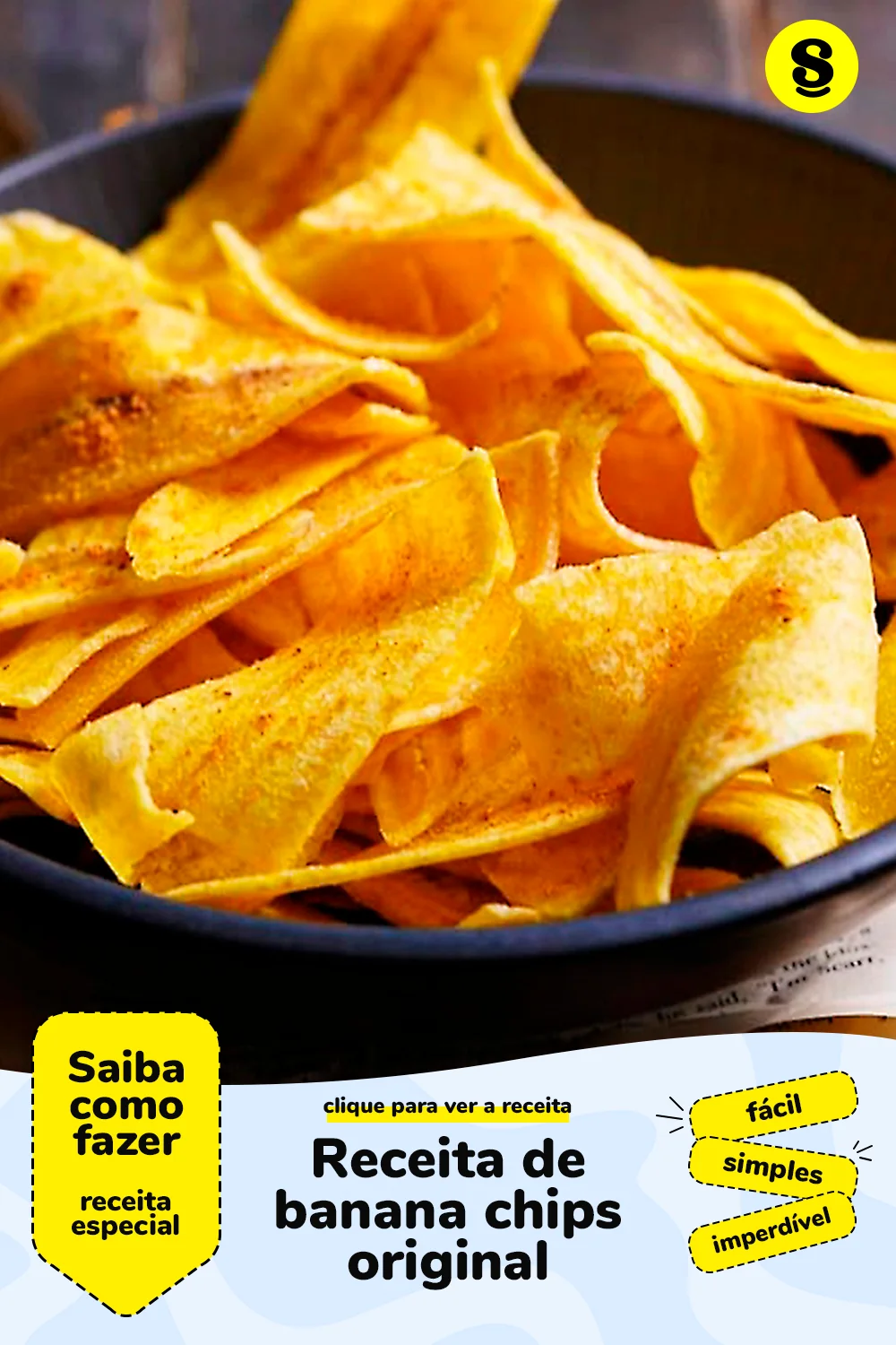 Receita de banana chips