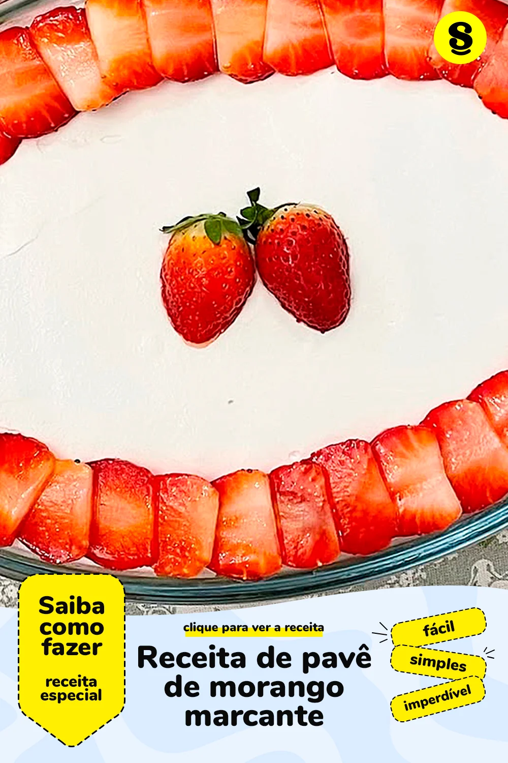 Receita de pavê de morango