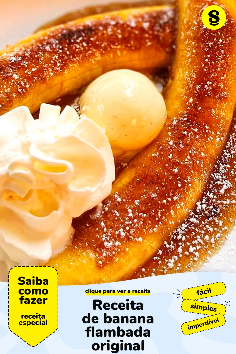 Receita de banana flambada
