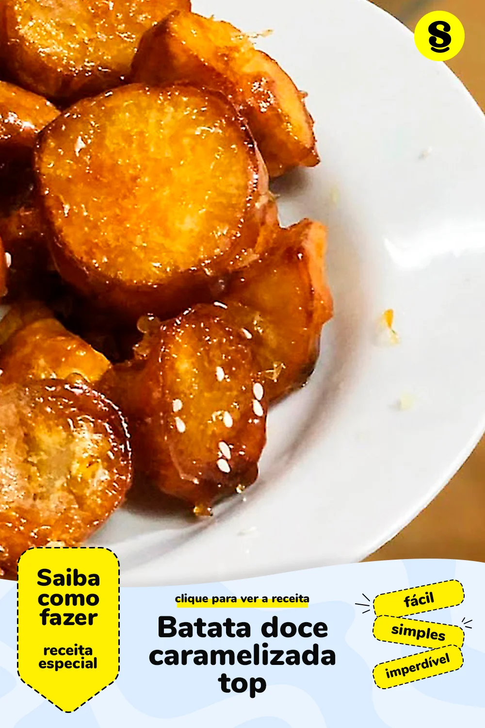 Receita de batata doce caramelizada