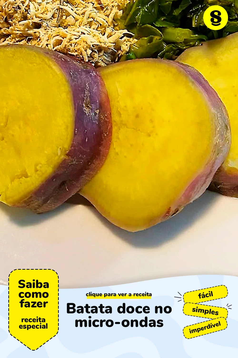 Receita de batata doce no micro-ondas