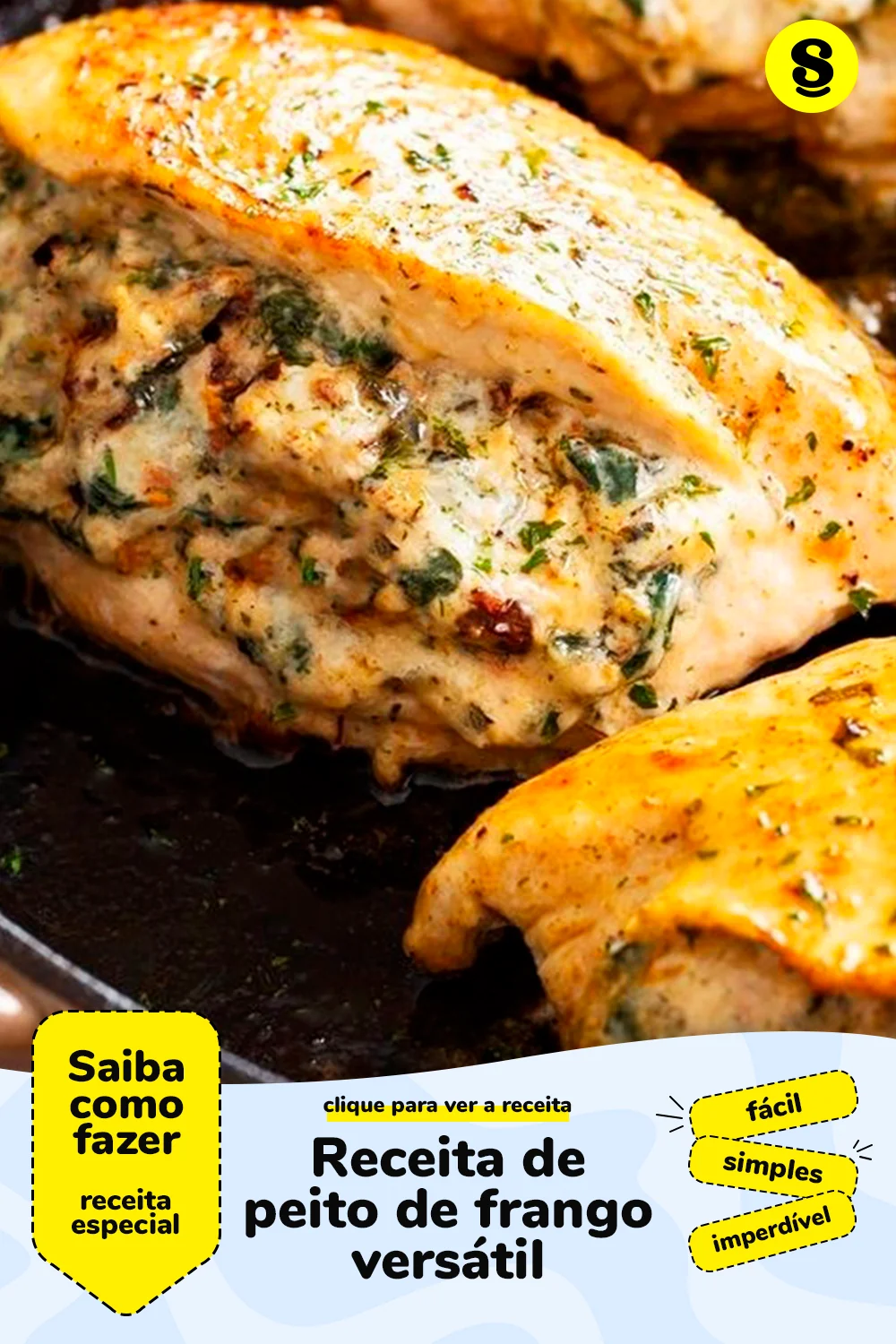 Receita com peito de frango